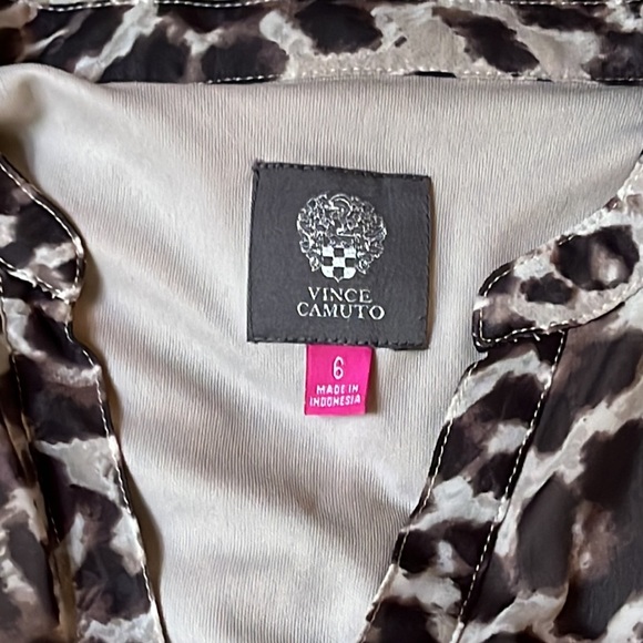 Vince Camaro Leopard Dress Sz 6 - Picture 12 of 13
